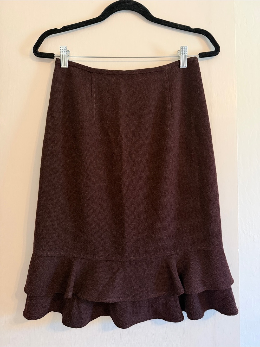 Burgundy Tweed skirt